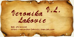 Veronika Laković vizit kartica
